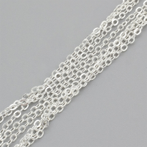 Ланцюг Якірне Плетіння, Залізо, Плоскоовальня, Паяний, Колір: Срібло, Ланка: 2х1.5х0.3мм, (13WB29253)