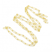 Łańcuszek Kotwiczny, Mosiądz, Powłoka Trwala, Pozłacany 18K, Lutowane, 14x4.5x1mm, 1m (13WB29284)
