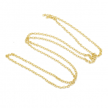 Łańcuszek Kotwiczny, Mosiądz, Powłoka Trwala, Pozłacany 18K, Lutowane, 5x3.5x0.7mm, 1m (13WB29285)