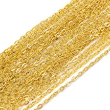 Ланцюг Якірне Плетіння Залізний Роз'ємний, Золото, Ланка 5х3.3мм, 10м, (13WB29295)