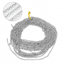 Ланцюг Якірне Плетіння Залізний Роз'ємний, Платина, Ланка 5х3.3х0.9мм, 10м/котушка, (13WB29296)