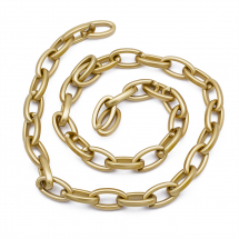 Ланцюг Акриловий Ручної Роботи, Непрозорий, Колір: Золото, Ланка: 35х19х6мм, 1м/нитка, (13WB29297)