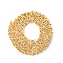 Ланцюг Латунний, U-подібний, Неаяний, Покриття Золото 18К, Розмір: 9.5х5х2мм, (13WB29315)