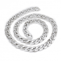 Ланцюг Пластиковий CCB, Якірне Плетіння, Колір: Платина, Ланка: 30х21х6мм, 1м/нитка (13WB29384)