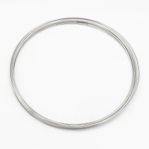 Drut Pamięciowy, do Naszyjnika, Stal Węglowa, Platyna, Rozmiar: Średnica 160mm, Grubość 1.5mm, 10żeberek (13WB29615)