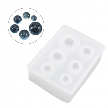 Силіконова Форма Кругла, Біла, 93х65х28мм, Внутрішній Діаметр 9-25мм (13WB29748)