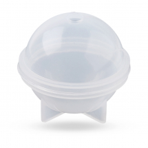 Силіконова форма, Сфера, Колір: Білий, Розмір: 48х43мм, Всередині 40мм, (13WB29757)