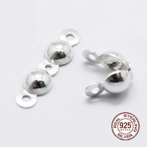 Srebro 925, Łapaczki Końcówki Zaciskowe, 15.5x4x2mm, Otwór: 1mm, 2szt (13WB25296)