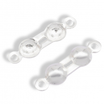 Srebro 925, Łapaczki Końcówki Zaciskowe, 8x4mm, Otwór: 1mm, Średnica wewnętrzna: 3mm, 2szt (13WB25394)