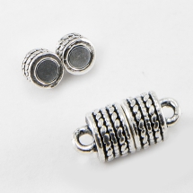 Zapięcie Magnetyczne, Stop Metalu, Kolumna, Antyczne Srebro, 17.5x8.5x8.5mm, 1szt (13WB16360)