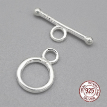 Srebro 925, Zapięcie Toggle, 12.5x9x1.5mm, Patyk: 15x6x2mm, Otwór 2mm, 1szt (13WB21432)
