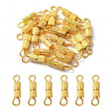 Zapięcie Skręcane, Śrubowe, Żelazo, Kolor: Złoto, 14x3mm, Otwór 1.8mm, 20szt (13WB26082)