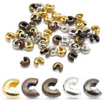 Koraliki Osłonki Maskująca Crimp, Żelazo, Mix, 4mm, 50szt (14WB6846)