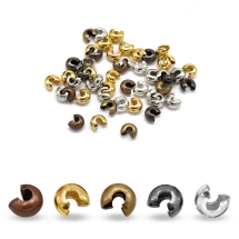 Koraliki Osłonki Maskująca Crimp, Żelazo, Mix, 5mm, 50szt (14WB6848)