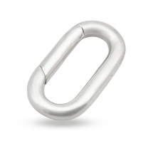 Срібло 925 Застібка Карабін Овальна, 17х9х2.5мм, (13WB28018)