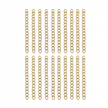 Łańcuch Przedłużenyj, do Rękodzieła i Biżuterii, Stal Nierdzewna, Pokrycie Jonowe, Złoty, 47-53x3mm, 20szt (13WB29365)