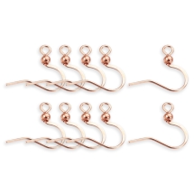 Bigle do Kolczyków, Stal Chirurgiczna do Rękodzieła i Biżuterii, Różowe Złoto, 16x16-19mm, pin 0.7mm, 10szt (13WB29373)