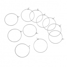 Bigle Koła, Stal Medyczna Nierdzewna, Bazy do Kolczyka, 35x30x0.7mm, 10szt (13WB29375)
