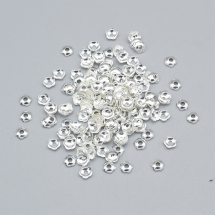 Шапочки для Намистин, Латунь, Квітка, Колір: Срібло, 4мм, 200шт/упаковка (13WB29420)