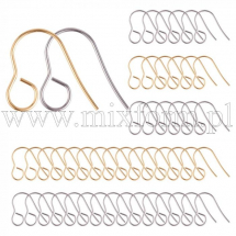 Bigle do Kolczyków do Rękodzieła i Biżuterii, Stal Chirurgiczna, 2 kolory, Złoty i Stalowy, 18x15mm, 100szt (13WB29607)