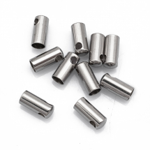 Концевики для Шнура, Нержавіюча Сталь, 8х3.5мм, Внутрішній Діаметр 3мм, Отвір 2мм, (13WB29616)