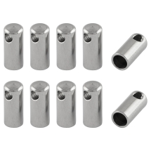 Концевики для Шнура, Нержавіюча Сталь, 9-10х4.5-5мм, Внутрішній Діаметр 4мм, Отвір 2мм, (13WB29618)