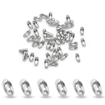 Застібка Конектор для Кулькового Ланцюга Нержавіюча Сталь, 7х3мм, Кулька 2мм, 50шт/упак, (13WB29621)