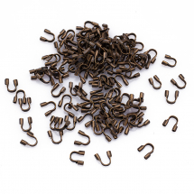 Zaciski Ochronne do Linki, Mosiądz, 4.5x4x1mm, Kolor: Miedź, około 120szt/5g (13WB29636)