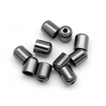 Концевики Для Шнура, Латунь, Колонка, Колір: Збройова Сталь, 5х4мм, Внутрішній Діаметр 3мм, Отвір 1мм, (13WB29675)