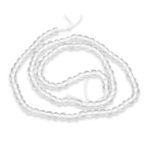 Koraliki Naturalny Kryształ Górski, Okrągłe, 4mm, około 86szt/36cm/sznur (13WB29794)