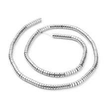 Koraliki Syntetyczny Hematyt, Niemagnetyczne, Galwanika, Heishi, Platynowane, 4x2mm, około 200szt/38cm/nić (13WB29809)