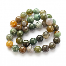 Koraliki Naturalny Agat Indyjski, Okrągłe, 10mm, około 36szt/36cm/nić (13WB29816)