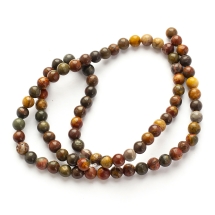 Koraliki Naturalny Jaspis Picasso, Okrągłe, Niebarwione, 4mm, około 88szt/37cm/sznur (13WB29828)