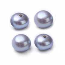 Koraliki Naturalne Perły Słodkowodne, Okrągłe, Niebieskie, 4.5-5x4mm, Półotwor 1mm, 2pary (13WB29896)