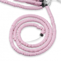 Koraliki Eko Glina Polimerowa, Handmade, Heishi, Dysk, Indyjski Czerwony, 3x1mm, około 375szt/40cm/nić (13WB29921)