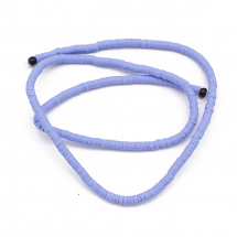 Koraliki Eko Glina Polimerowa, Handmade, Heishi, Dysk, Chabrowe, 3x1mm, Otwór 1mm, około 375szt/40cm/nić (13WB29926)