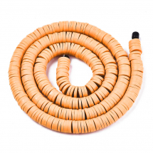 Koraliki Eko Glina Polimerowa, Handmade, Heishi, Dysk, Peru, 6x1mm, Otwór 1mm, około 345szt/40cm/nić (13WB29992)