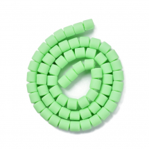 Koraliki Glina Polimerowa, Handmade, Kolumna, Jasnozielony, 6.5x6mm, około 58szt/38cm/nić (13WB30035)