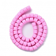 Koraliki Glina Polimerowa, Handmade, Kolumna, Fioletowy, 6.5x6mm, około 58szt/38cm/nić (13WB30043)