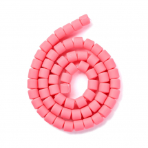 Koraliki Glina Polimerowa, Handmade, Kolumna, Fuksja, 6.5x6mm, około 58szt/38cm/nić (13WB30046)