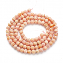 Намистини Натуральний Аргентинський Родохрозит, Круглі, 4мм, Отвір 0,8мм, близько 94шт/37см/нитка, (13WB30083)