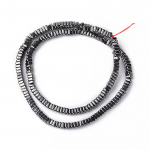 Koraliki Syntetyczny Hematyt Niemagnetyczny, Heishi, Kwadrat, 4x4x2mm, około 200szt/38cm/nic (13WB30093)