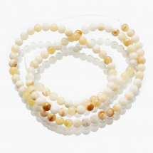 Koraliki Kamień Naturalny Miodowy Jadeit, Kulki, 4mm, 82szt/37.5cm/sznur (13WB30103)