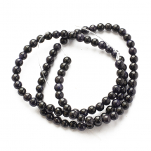 Koraliki Syntetyczny Niebieski Goldstone, Okrągłe, 4mm, około 90szt/37.5cm/nić (13WB30108)