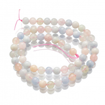 Koraliki Naturalny Morganit, Okrągłe, 6mm, Otwór: 1mm, około 60szt/38cm/nic (13WB30109)