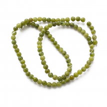 Koraliki Kamień Naturalny Jadeit Chiński, TaiWan, Kulki, Ciemnozielone, 4mm, 85szt/37.5cm/sznur (13WB30114)