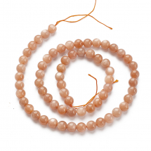 Koraliki Naturalny Kamień Słoneczny, Klasa AA, Okrągłe, 6mm, około 63szt/37cm/nic (13WB30120)