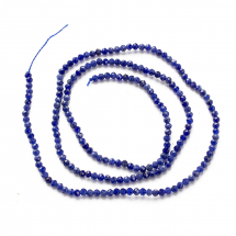 Koraliki Naturalny Sodalit, Klasa A, Okrągłe, Fasetowane, 2mm, Chabrowy, około 169szt/37.5cm/nić (13WB30121)