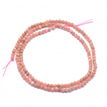 Koraliki Naturalny Rodonit, Okrągłe, Fasetowane, Klasa AA, 2mm, około 194szt/38.5cm/nic (13WB30123)