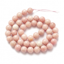 Koraliki Naturalny Różowy Opal, Okrągłe, 8mm, otwór 1mm, około 45szt/38cm/nić (13WB30131)